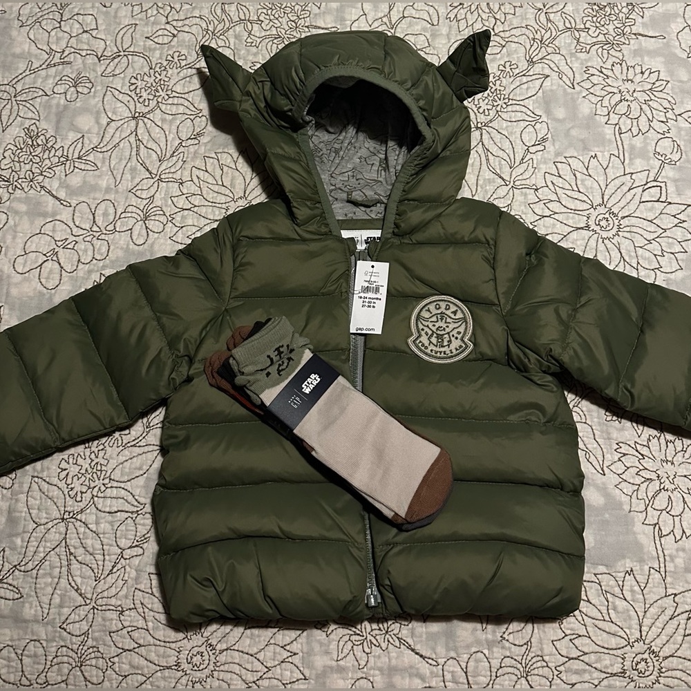 Baby Gap Yoda Puffer Coat NWT 18-24 months